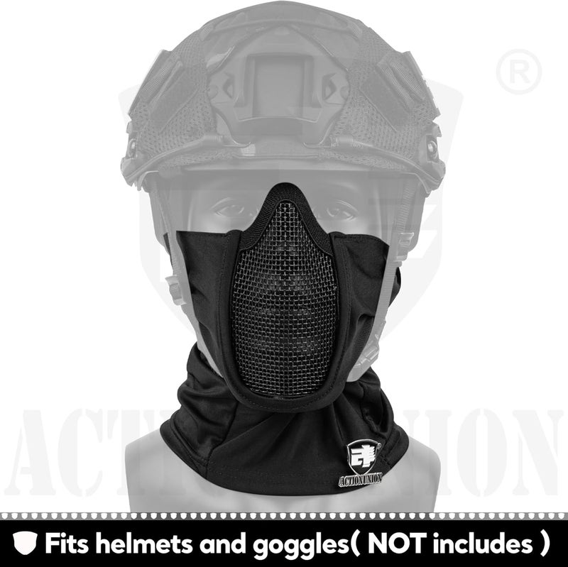 ACTIONUNION Tactical Airsoft Balaclava Mesh Mask Set - Image 2